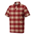 thumbnail image 5 of Domzest Men's Big and Tall Polo Shirts Short Sleeve Moisture Wicking Plus Size T Shirts Quick Dry Collared Plaid Golf Shirt Pink 6XL, 5 of 6