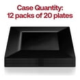 thumbnail image 5 of Smarty 4.5" Black Square Disposable Plastic Pastry Plates 240ct, 5 of 7
