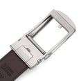 thumbnail image 6 of Men's Leather Belt Automatic Ratchet Buckle Slide Belt for Dress Casual Trim to Fit,Brown,35mm wide,Plus Size, 6 of 9
