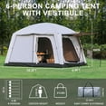 thumbnail image 2 of Carpa de Camping Castillo Unicornio para 4-6 Personas con Porche y Cubierta Impermeable, 2 of 8