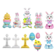 thumbnail image 1 of Conejo de Pascua, cruz, pollo, base grande de pie, decoración de Pascua, globo, 1 of 1