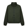 thumbnail image 5 of Tqcoqu Women's Stand Collar Zip Up Windbreaker,Cropped Lightweight Water Resistant Athletic Jacket with Pockets,Army Green Women's S-XXXL, 5 of 10