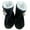 Black, variant on Mightlink 1 Pair Floor Boot Socks Mid-calf Side Bowknot Pompoms Non-slip Plush Lining Cold Resistant Thickened Winter Thermal Women Men Indoor Home Shoes Socks for Living Room