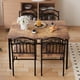 thumbnail image 1 of 5 - piece vintage dining mesa set con 4 sillas, perfect para small spaces, 1 of 6