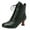 Green, variant on Womens Kitten Heels Combat Boots Vintage Leather Pointed Toe Riding Dance Dress Ankle Boots