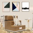 thumbnail image 1 of LSLJS Fashion New Leather Foldable Pet Stairs Detachable Pet Bed Dog Ramp 3 Steps, 1 of 4