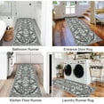 thumbnail image 4 of MeyJey Boho Indoor Hallway Runner Rug 2'x6', Oriental Non Slip Machine Washable Area Rug Distressed Vintage Floor Carpet for Bedroom Kitchen Dinning/Living/Laundry Room, Gray/Brown, 4 of 10