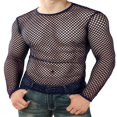 thumbnail image 3 of Men‘s Vest Undershirt Mesh Breathable Hollow Tank Tops Openwork See Through Shirt, 3 of 5