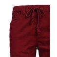 thumbnail image 4 of J. METHOD Men’s Jogger Pants Casual Moto Biker Zipper Slim Fit French Terry Fleece Tapered Leg Elastic Waist NEMP20 Burgundy L, 4 of 6