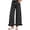 Black, variant on Women's Polka Dot Wide Leg Pants Drawstring Elastic Waist Ruffle Hem Trousers
