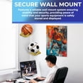 thumbnail image 6 of Hold My Ball Set of 2 Basketball & Soccer Ball Holders – Gold Left & Right Hand Wall Mount Displays for Ball Storage & Memorabilia - Ball Holder Display for Sports Collectors, 6 of 7