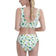 thumbnail image 3 of Vsdgher Womens High Waisted Bikini Sets Two Piece Swimsuit Pineapple Print Tummy Control Bathing Suit-Small, 3 of 8