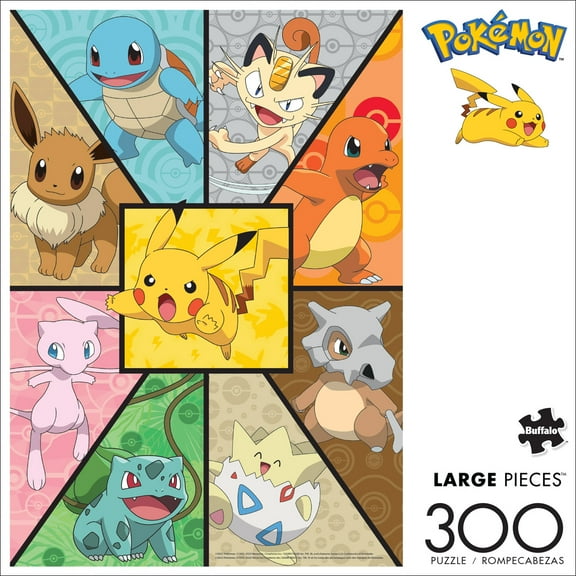 Buffalo Games 300-Piece Pokemon Kanto Companions Adult Interlocking Jigsaw Puzzle