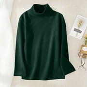 Kids' Padded Winter Shirt , Half,High Neck Bottoming T,Shirt For Boys/Girls Green 11Years