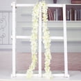 thumbnail image 3 of Ghojet Artificial Silk Wisteria Flowers,20pcs Beautiful White Artificial Silk Wisteria Flowers Hanging Rattan Bride Flowers Wedding Garland Vine Ivy Ceiling Decoration, 3 of 9