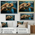 thumbnail image 4 of Designart "Turtle Serenity Depicted Abstractly I" Animals Turtle Floater Framed Wall Art Prints, 4 of 5