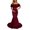 Wine, variant on Gyujnb Off Shoulder Ruffle Flutter Sleeve Lace Maternity Gown Thin Spaghetti Strap Liner Fitted Long Train Formal Dress Elegant Outfit for Maternity Photoshoot Postpartum Party Wear,XL