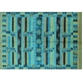 thumbnail image 1 of Ahgly Company Indoor Rectangle Oriental Light Blue Industrial Area Rugs, 2' x 4', 1 of 4
