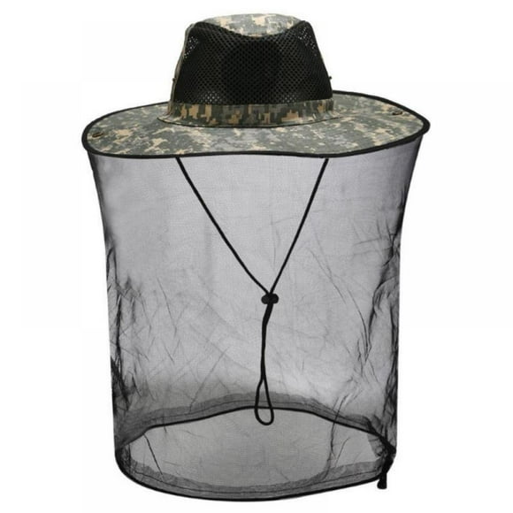 CNKOO Mosquito Head Net Hat Sun Hat Bucket Hat with Removable Hidden Net Mesh for Fishing Hiking 1
