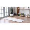 thumbnail image 2 of Unique Loom 3145473 2 x 6 ft. Geometric Trellis Frieze Runner Rug, Ivory, 2 of 2
