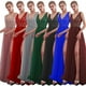 thumbnail image 3 of Vestido elegante de mujer con lentejuelas divididas, sexy, escote en V, sin espalda, vestido de noche, 3 of 6