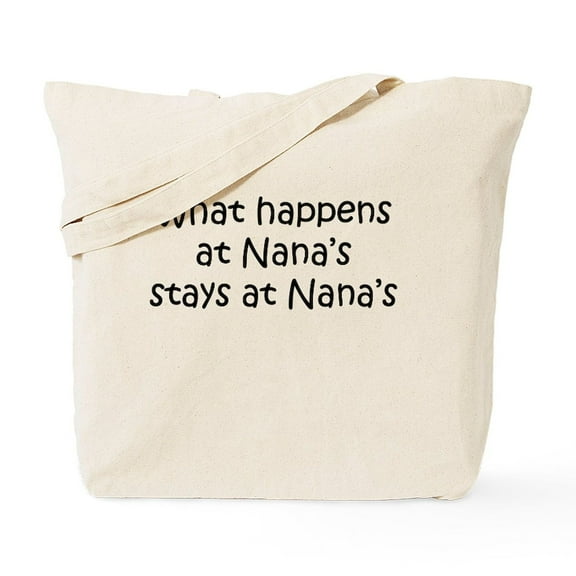 CafePress - What Happens At Nana's Tote Bag - Unisex Canvas Tote Bag, Beige, 1-Piece