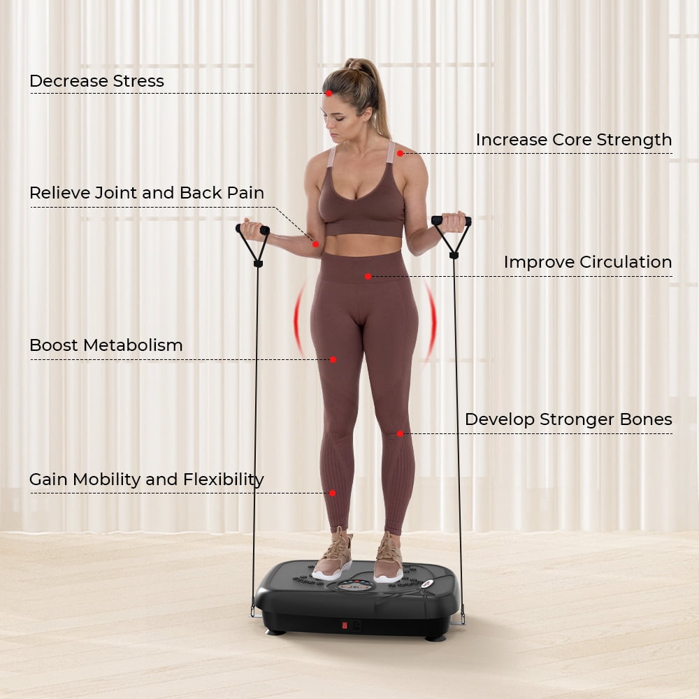 2024 Vibration Plate  New Version with Butterfiy, Fitness Platform Exercise Machine, Vibrating Lymphatic Drainage, Shaking Full Body Shaker Workout Vibrate Stand Shake Board Sport Gym for Women Men