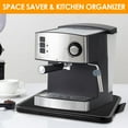 thumbnail image 5 of Ihvewuo Kitchen Caddy Sliding Tray Appliance Coffee Maker Slider Large Rolling Tray Under Cabinet 16.14*11.81in, 5 of 9