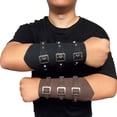 thumbnail image 2 of fastboy FauxLeather Durable Mens Leather Wrist Guard For Outdoor Sports Arm Protection Hand Protection Brown, 2 of 6