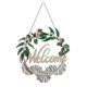 thumbnail image 1 of Nordic Style Woven Macrame Door Sign With Artificial Leaves Flower Wreath Hanging Garland Farmhouse Bohemian Front Porch Wall Window Decoration, 1 of 5