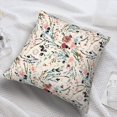 thumbnail image 3 of Fable Floral Velvet Throw Pillow Covers Sofa Pillowcase Car Square Throw Pillowcases Home Decoration 18x18Inch, White 12 (LTT6666), 3 of 5