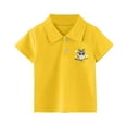 thumbnail image 3 of Shadoumai Boys Polo Shirts Size 14-16 Cartoon Print Button Closure Short Sleeve T Shirts Comfy Sports T-Shirt Cute Baby Boy Clothes, 3 of 5