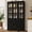 Black, variant on MEISSALIVVE 78.7" Kitchen Pantry Cabinet with Glass Doors & LED Lights, Freestanding Storage Hutch with Shelves, White Pantry Cupboard, 31.5" W x 15.7" D