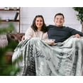 thumbnail image 2 of Chanasya Love You Gift Throw Blanket - Super Soft Plush Fleece Hugs Kisses Thinking of You Anniversary Gift Throw- for Women Men Girlfriend Boyfriend Husband Wife (50x65 Inches) - Gray Blanket, 2 of 3