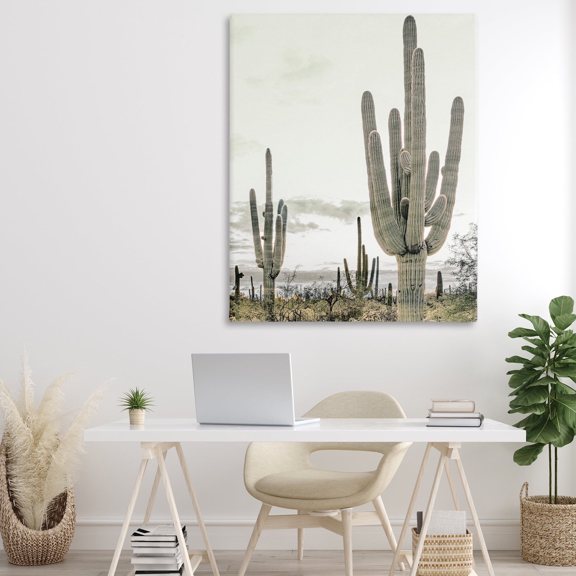 Stupell Industries Subdued Desert Cacti Canvas Wall Art, design by Kim Allen