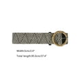 thumbnail image 3 of Women's Woven Stretchy Belts, Straw Rattan Round Buckle Elastic Boho Wide Waistband for Dress 95x5cm/37.4x2.0" Black & White Stripe, 3 of 5