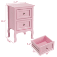 thumbnail image 4 of GZXS Night Stand with 2 Storage Drawers, Modern End Table, Side Table for Small Space, Living Room, Bedroom, Pink, 4 of 6