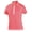 Neon Pom/White, variant on Monterey Club Women's Dandy Contrast Zip Front Golf Polo Shirt #2304