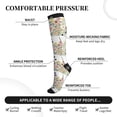 thumbnail image 3 of Lsque Autumn Garden Pattern Sport Compression Socks for Men & Women 15-20 mmHg Knee High Nurse Pregnant Running Medical and Travel Athletic, 3 of 6