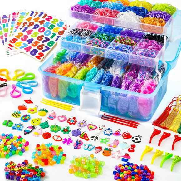 Kit de recarga de gomas para telares INSCRAFT 17500+ con contenedor azul