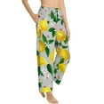 thumbnail image 2 of Balery Lemon1 print Women's Pajama Pants,Ultra Lightweight Pjs,Lounge Pant-Small, 2 of 9