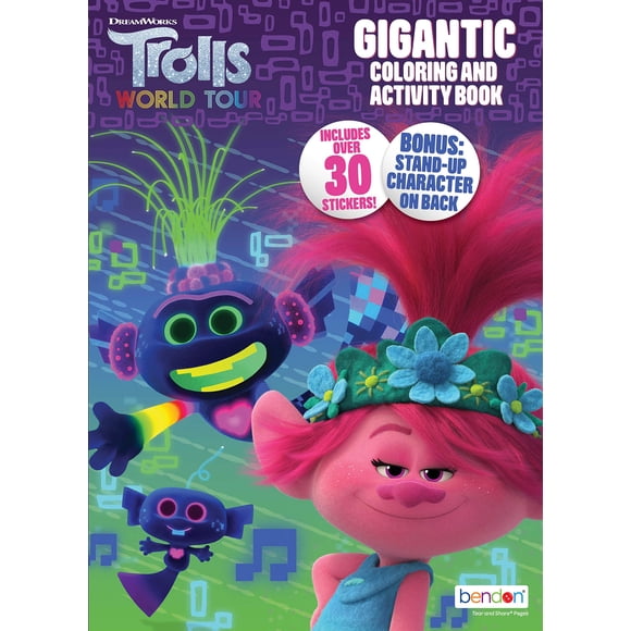 Libro para colorear DREAMWORKS TROLLS World Tour 192 páginas