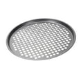 thumbnail image 4 of Molde para pizza con agujeros, redondo, para hornear, calentar, de acero al carbono, reutilizable, para servir pizzas. 33 cm, 4 of 9