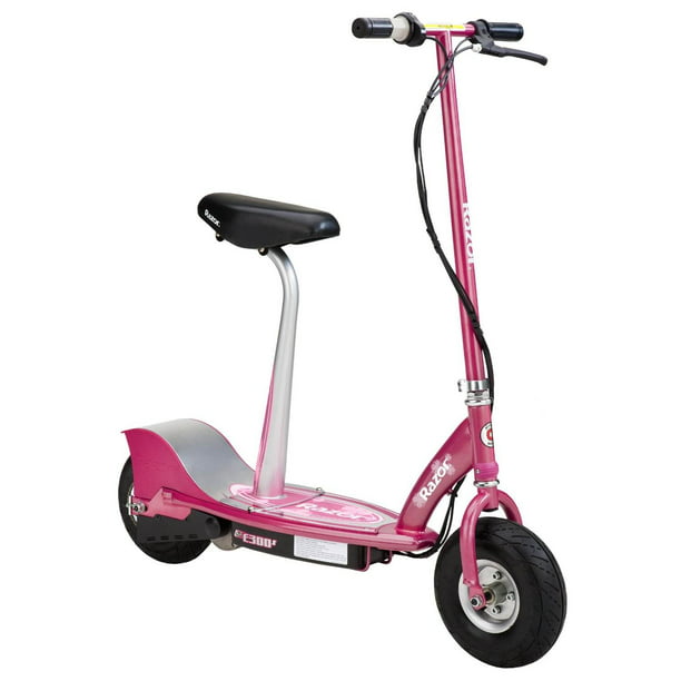 Razor E300S 15 MPH Seated or Stand Girls Electric Scooter, Pink (Sweet