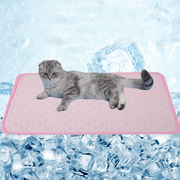 Cojín de Seda Fría para Mascotas, Lavable, para Perros y Gatos, para Cama, Sofá, Asiento de Coche y Suelo.