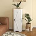 thumbnail image 2 of HOMCOM Farmhouse Storage Cabinet with Adjustable Shelf for Living Room, 2 of 10