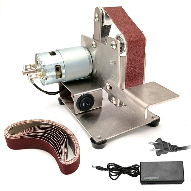 15mm/25mm Multifunctional Grinder Mini Electric Belt Sander DIY Polishing Grinding Machine Cutter Edges Sharpener