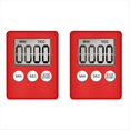 thumbnail image 1 of Digital Kitchen Timer, Timer, Egg Timer, Suitable for Work, Sports Timer, Game, Cooking Timer, 2 Pack Red,2 x timer,Red, 1 of 6