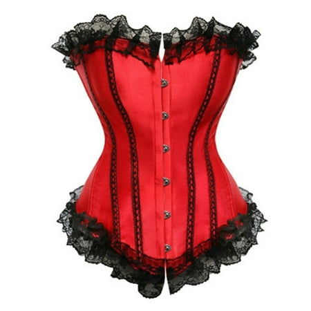 Corset Tops For Women Bustier Shapewear Lingerie Lace Waist Push Up Bodysuit