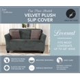 thumbnail image 2 of Great Bay Home Stretch Velvet-Plush Washable Loveseat Slipcover  (Loveseat, Wild Dove Grey), 2 of 5